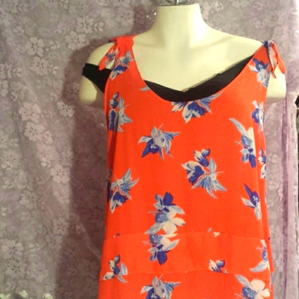 Ava & Viv floral lightweight tank top